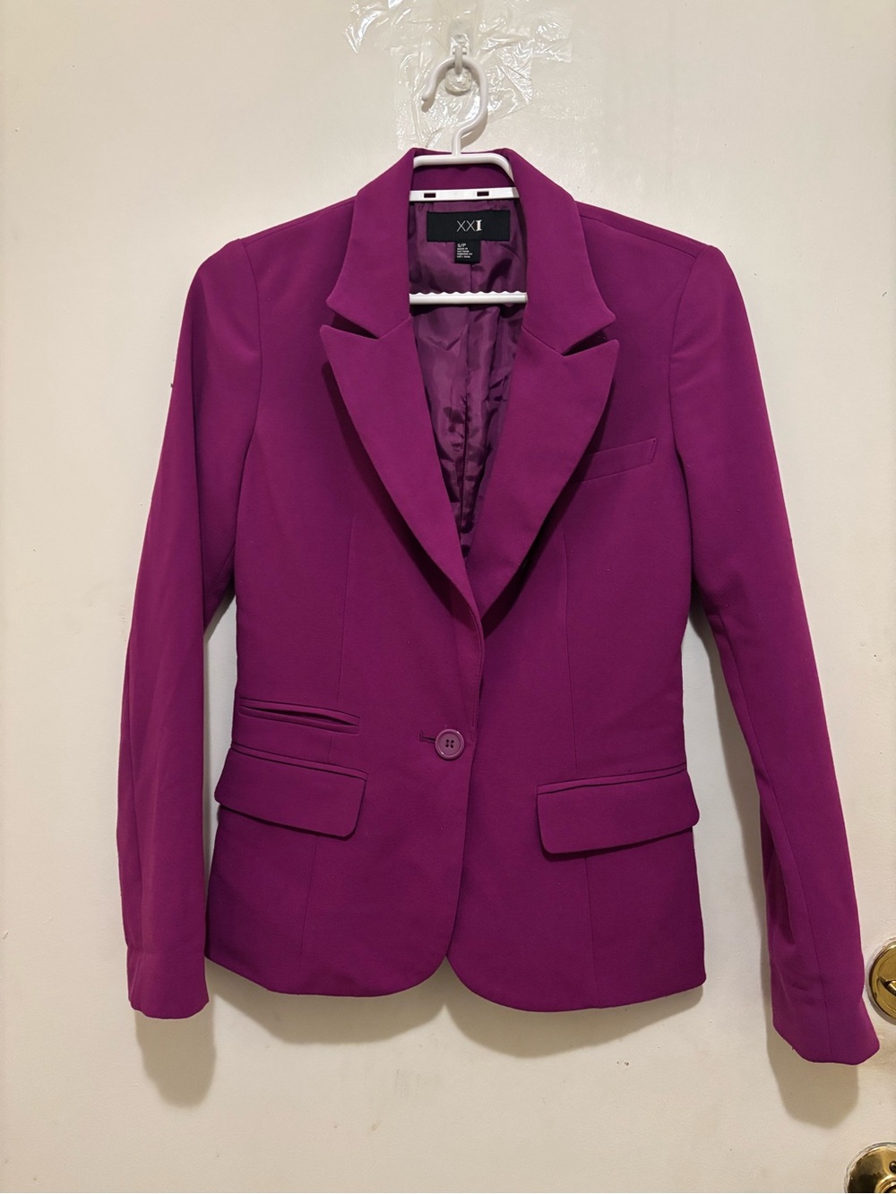 XXI Women’s Magenta Purple Tailored Blazer Jacket Size S/P